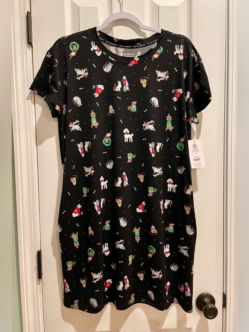 Joyspun Dreamy Soft Collection Christmas Dog Sleepshirt – NWT – Size S/M